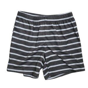 Carters Toddler 4T/4A Gray & White Striped Elastic Waist Shorts
